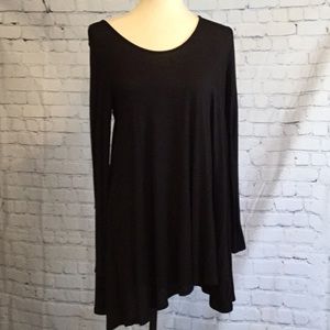Black Knit Swing Dress or long Tunic